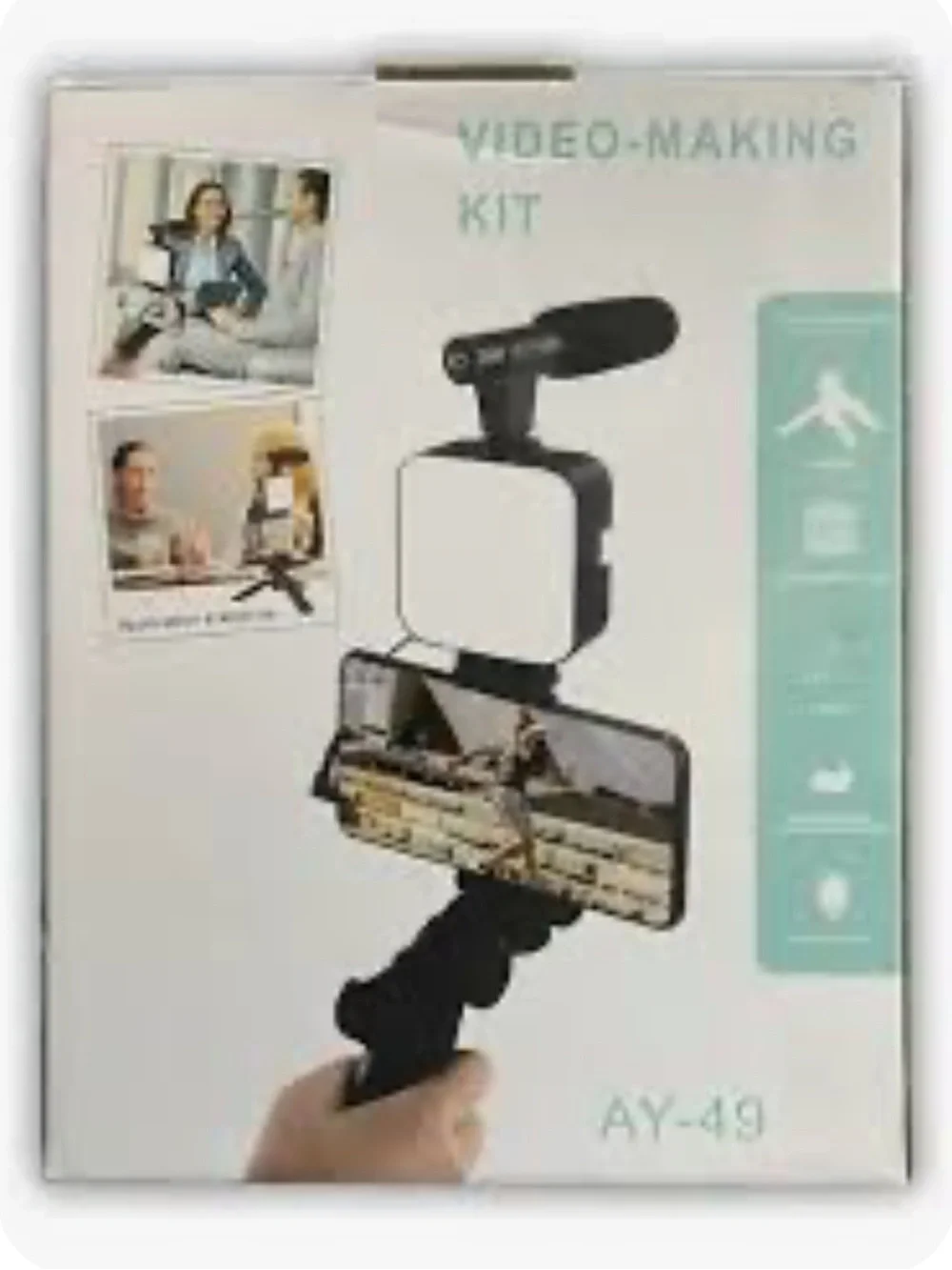 Video-Making Kit with LED Light and Microphone